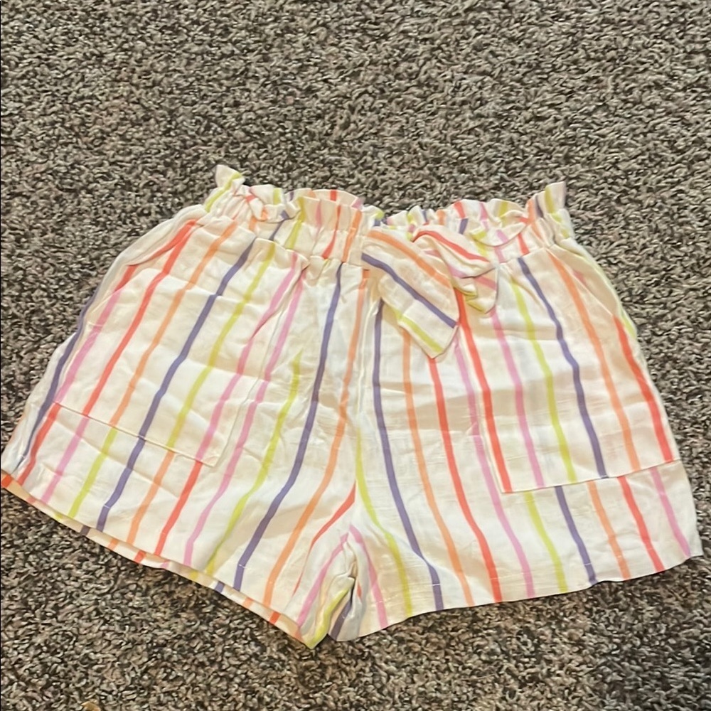 Jessica Simpson Colorful Striped Kids Shorts